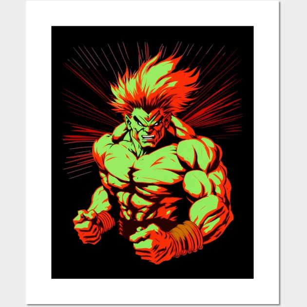 Blanka Street Fighter Design - Original Artwork Wall Art by Labidabop